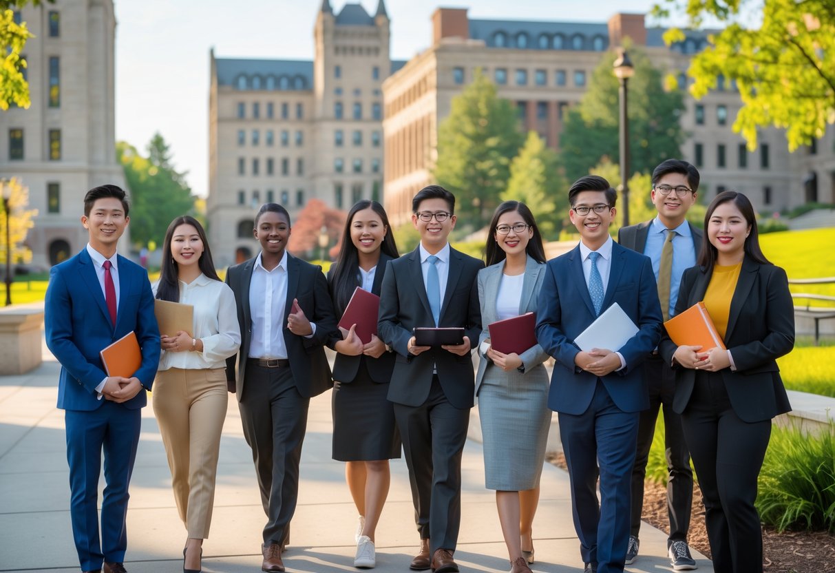 A diverse, smiling and