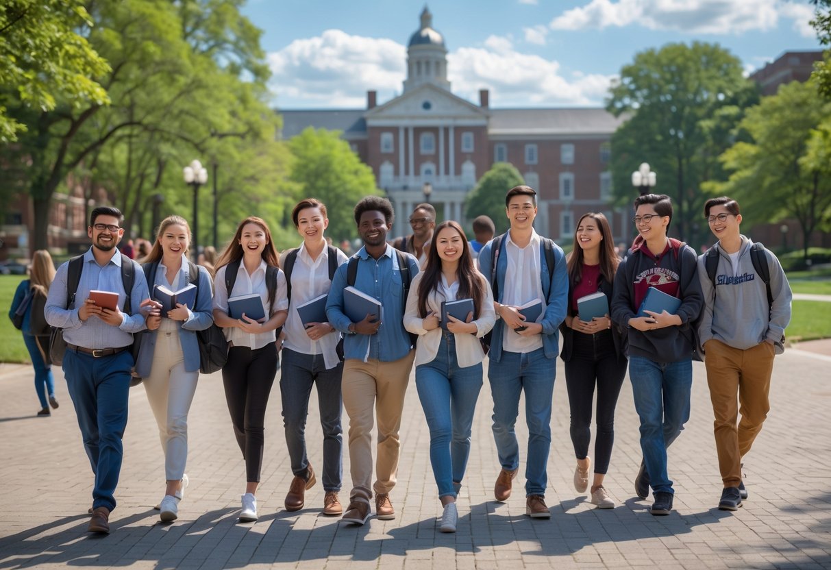 A group, smiling and