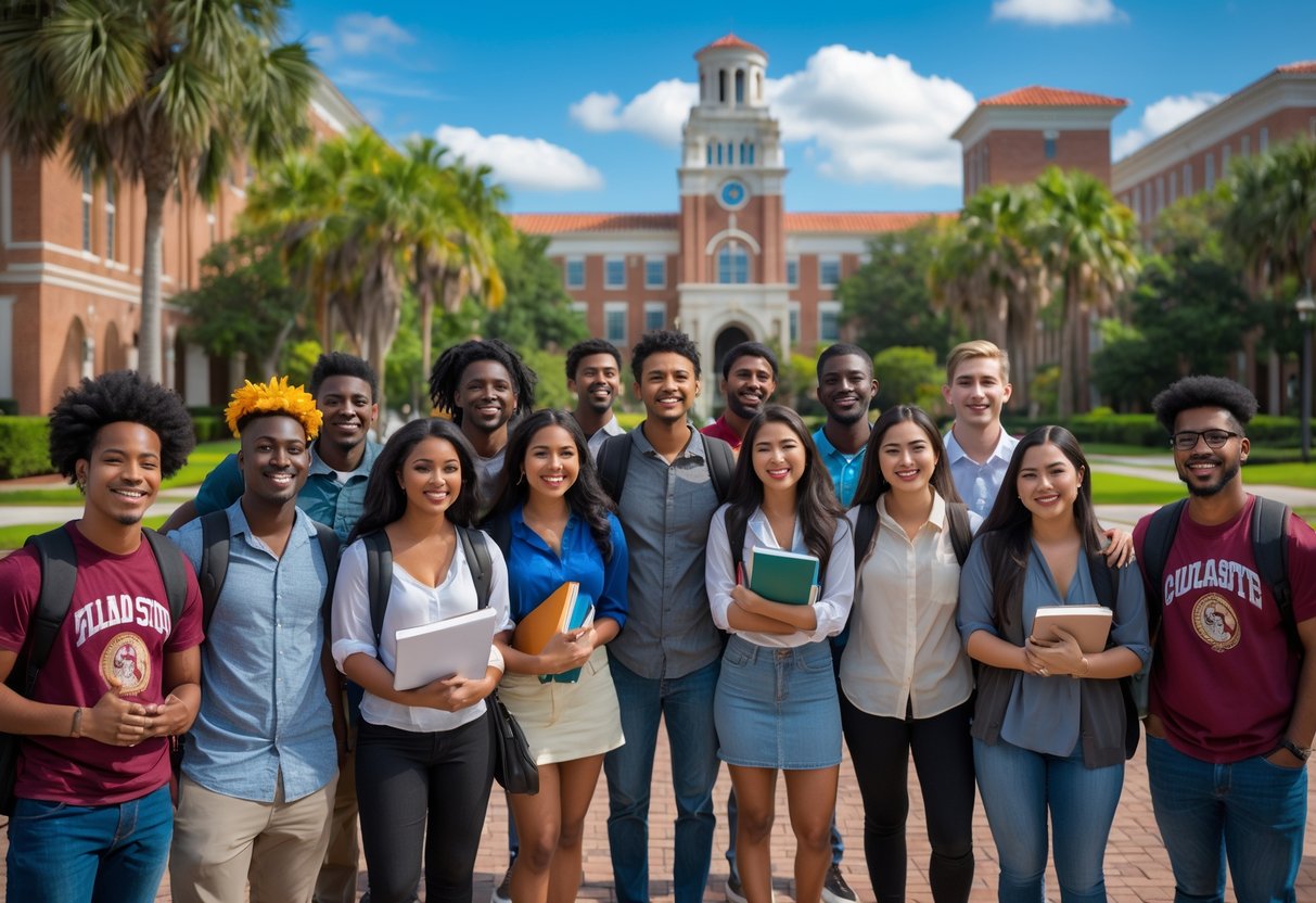 A diverse, smiling and