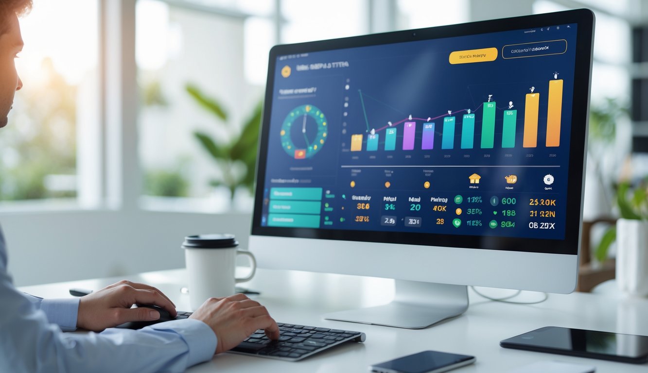 Seseorang sedang menggunakan komputer dengan tampilan platform togel online yang menampilkan hasil harian dan statistik secara jelas.