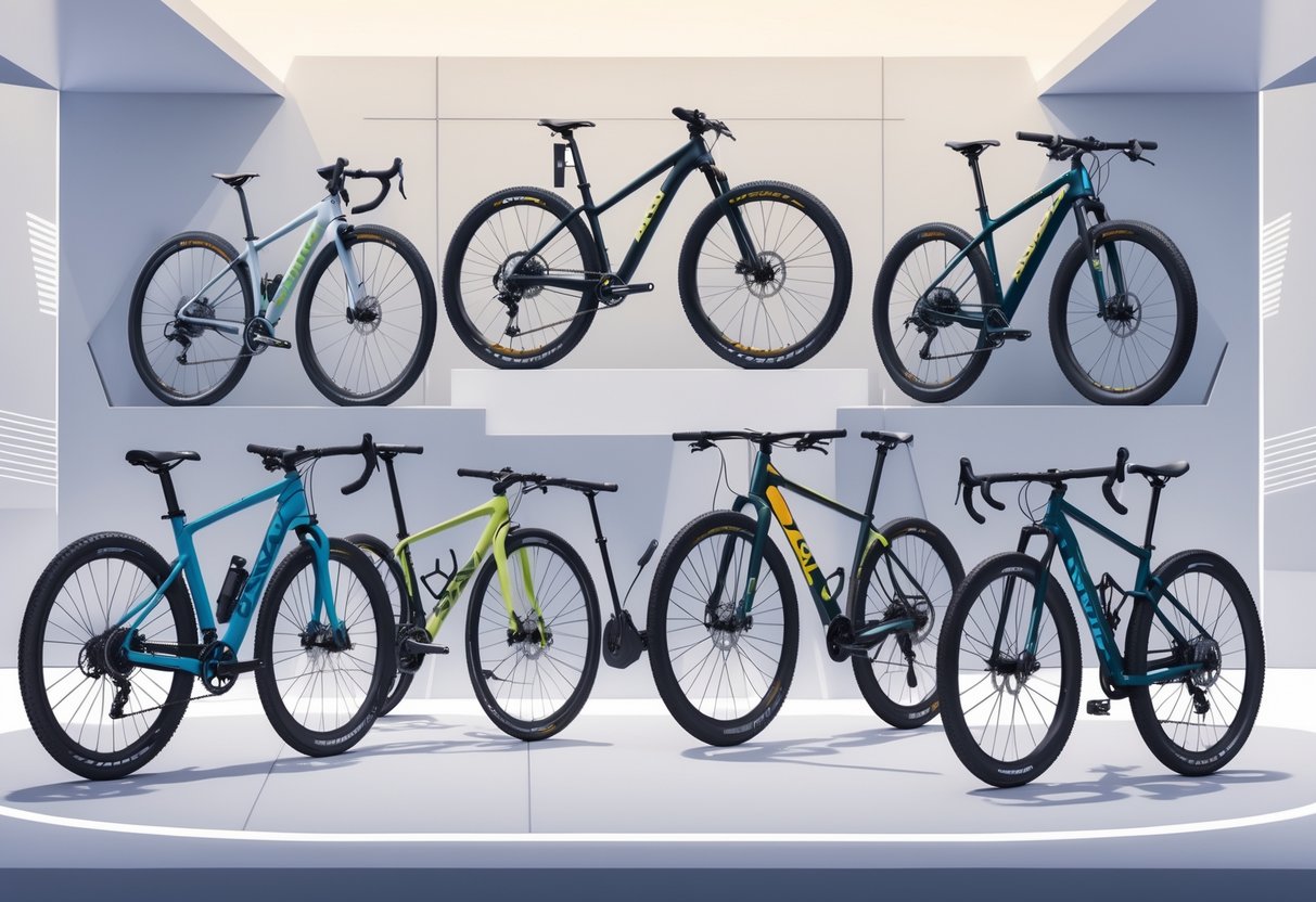 Berbagai jenis sepeda Canyon dipajang di dalam ruang pamer yang modern dan terang.