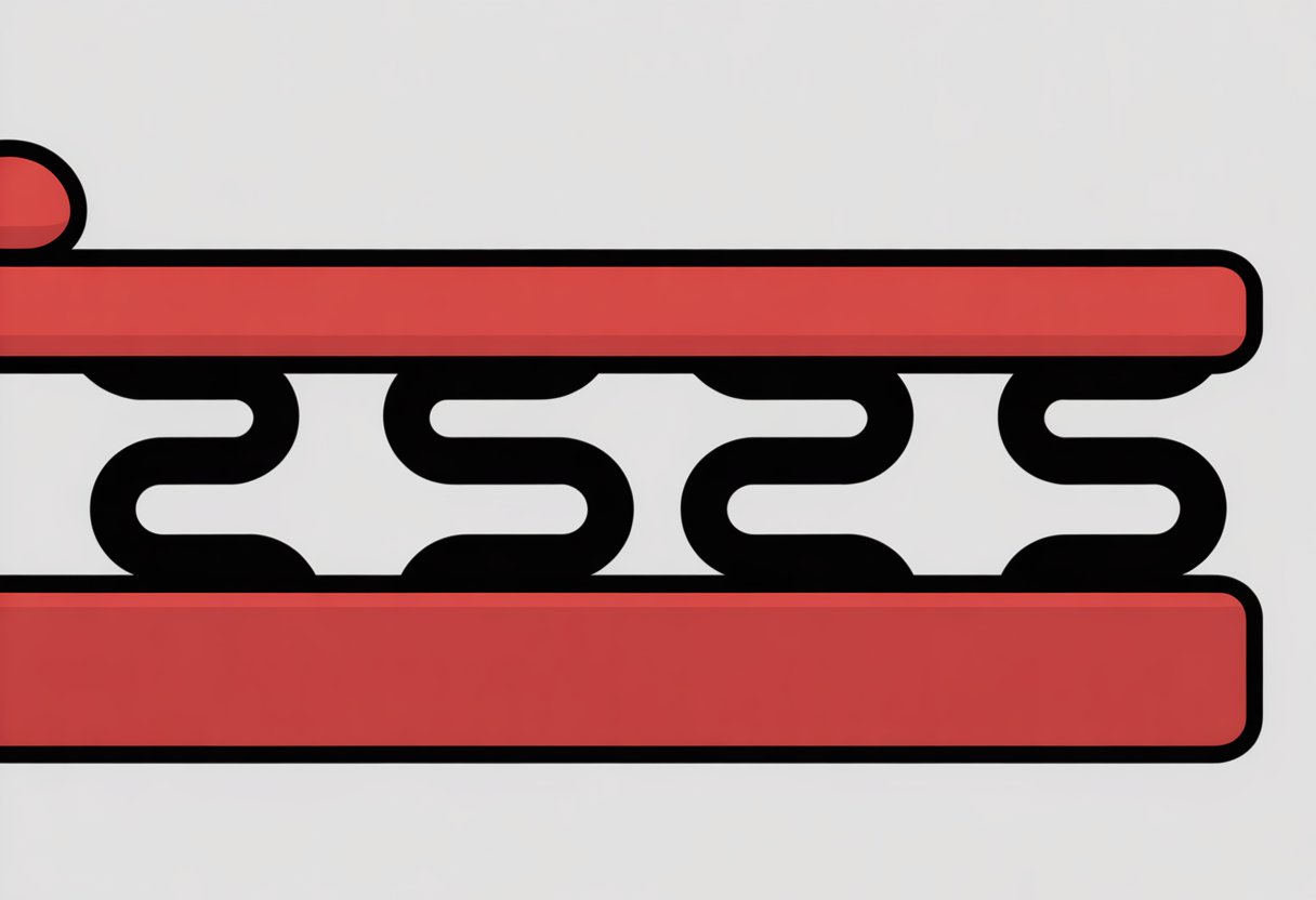 A cross-section illustration of a mattress showing a black coil spring layer beneath a red foam layer on a white background.