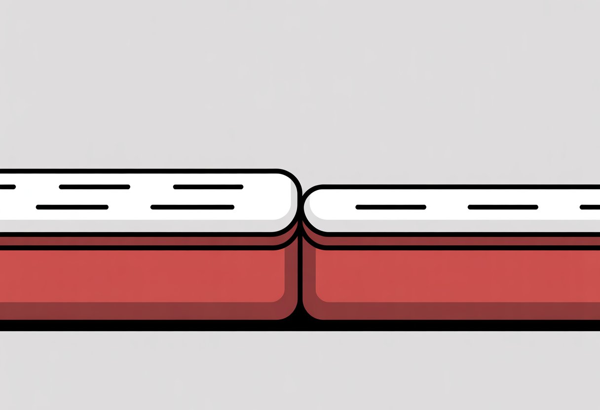 Two mattresses placed side by side representing a couple's bed setup.