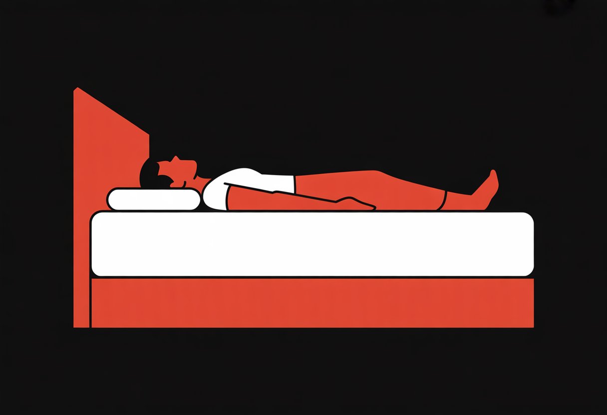 A person lying peacefully on a mattress on a bed frame, showing comfort and support.
