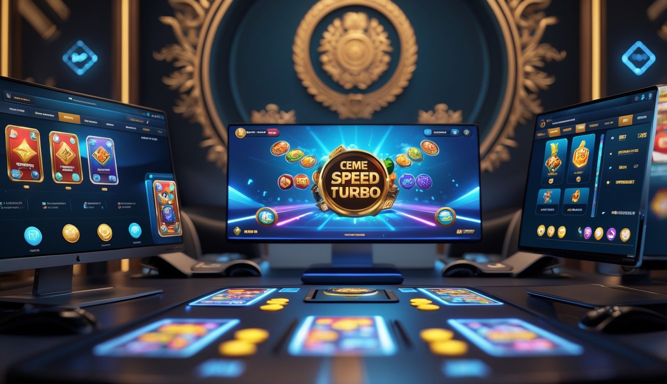 Orang-orang bermain permainan kartu online dengan perangkat digital di lingkungan modern dan nyaman.