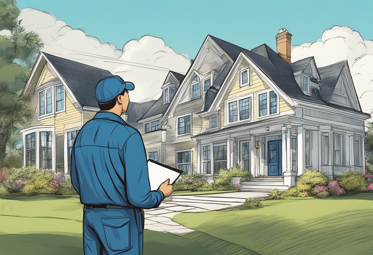 How Much Does a Home Inspection Cost Image of a home inspector examining a house