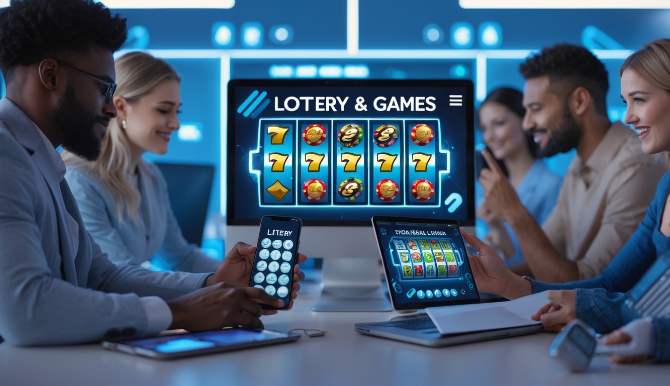 Orang-orang menggunakan perangkat digital untuk bermain judi togel dan slot online di lingkungan yang aman dan terpercaya.