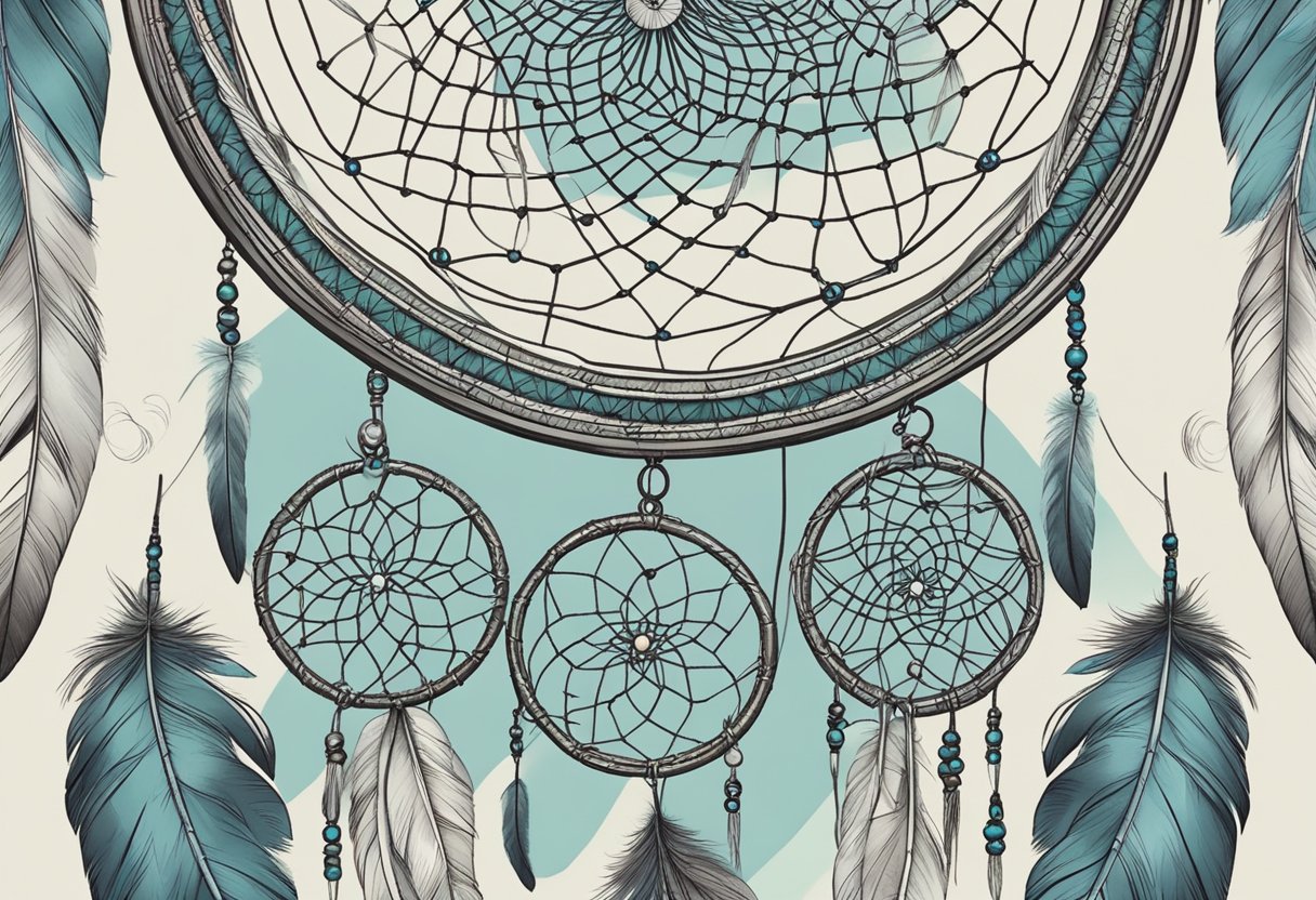 a beutiful turquoise dreamcatcher