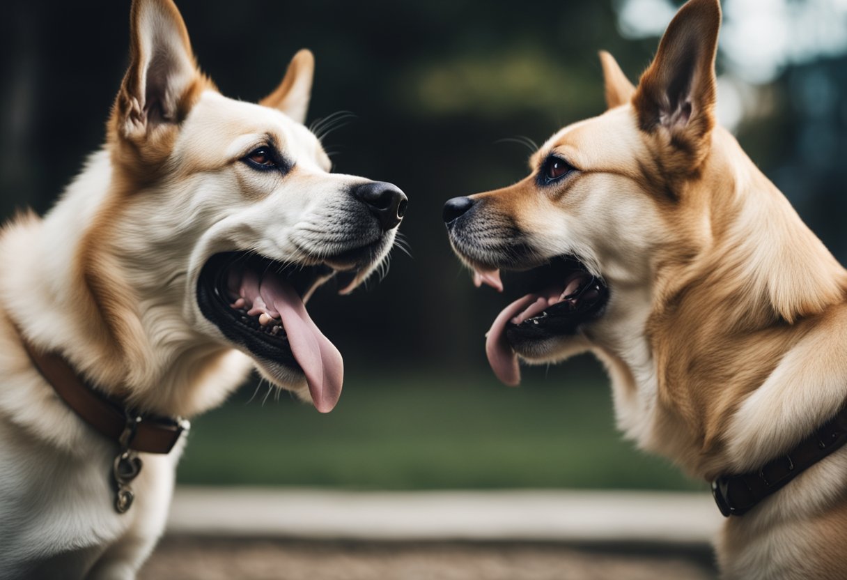 Dog showing aggression store to other dogs