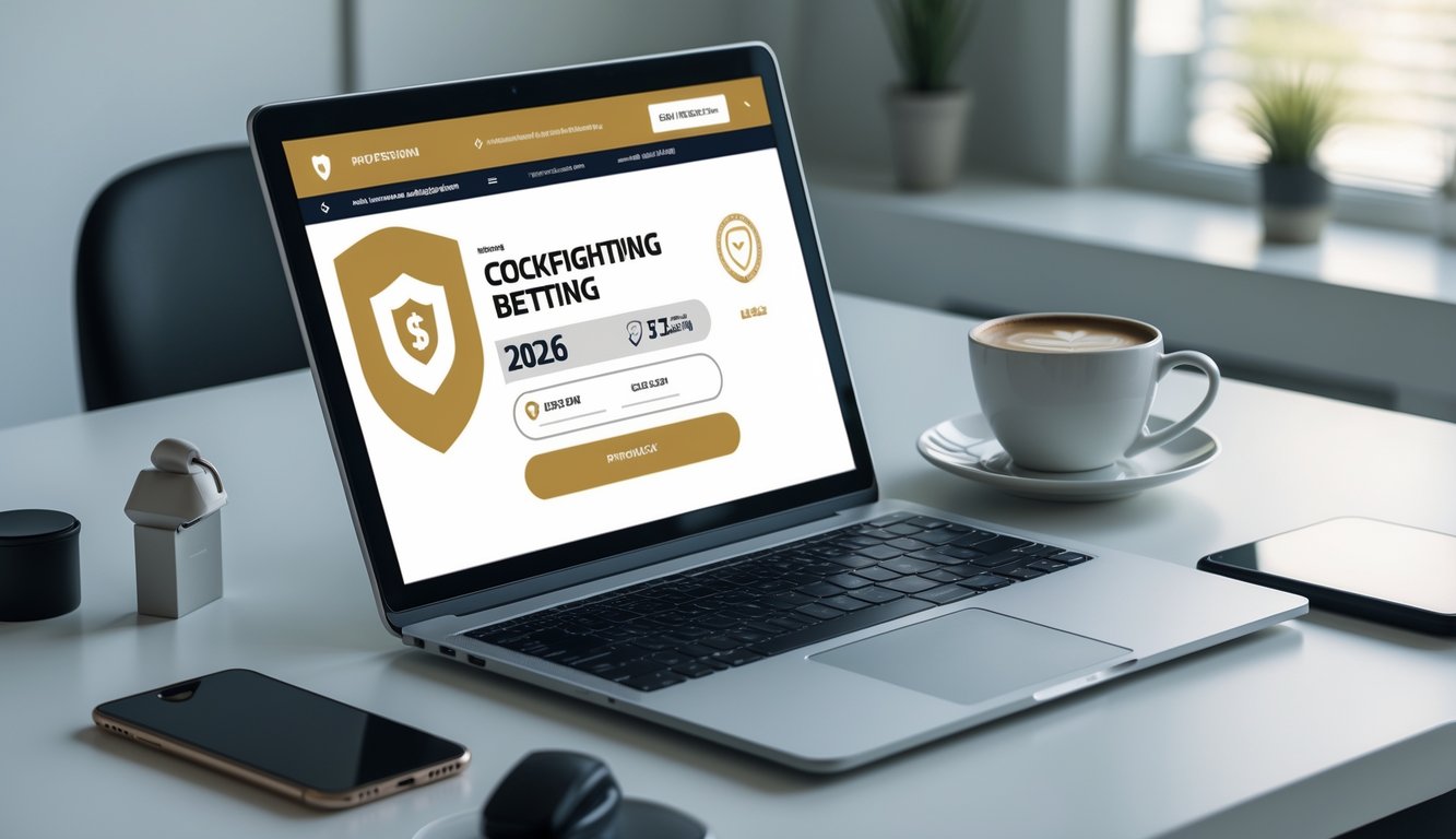 Seorang pengguna sedang menggunakan komputer dengan tampilan situs judi sabung ayam online yang aman dan terpercaya.