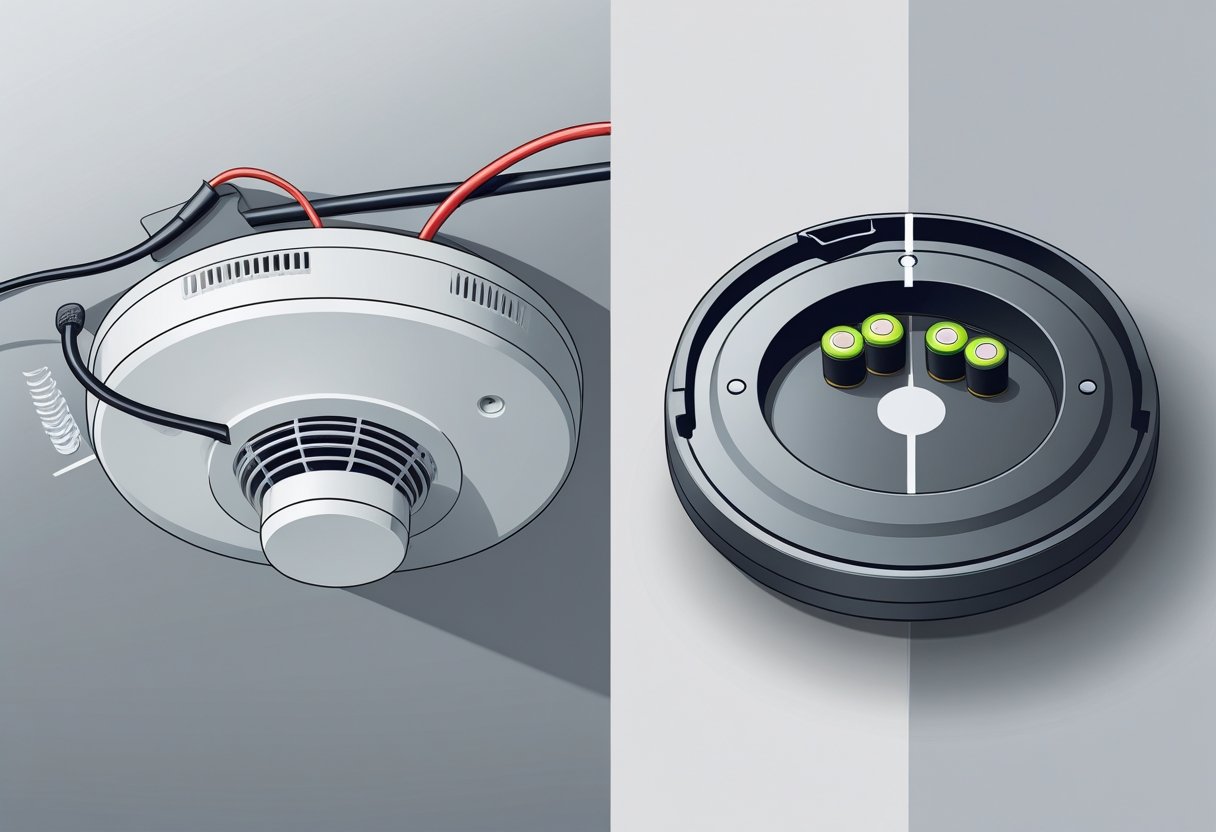 Hardwired and Battery-Powered Smoke Detectors