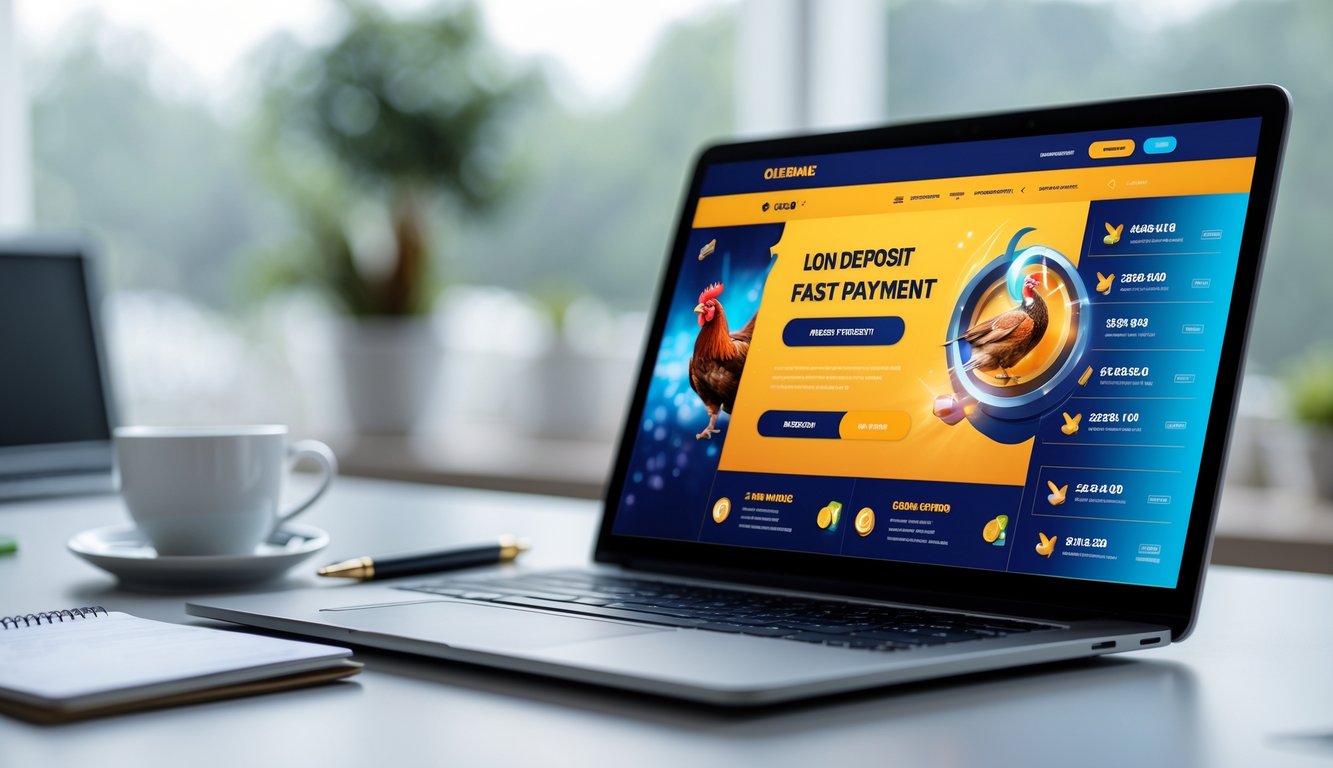 Seorang pengguna sedang melihat layar perangkat dengan situs taruhan online yang menampilkan antarmuka yang menarik dan mudah digunakan.