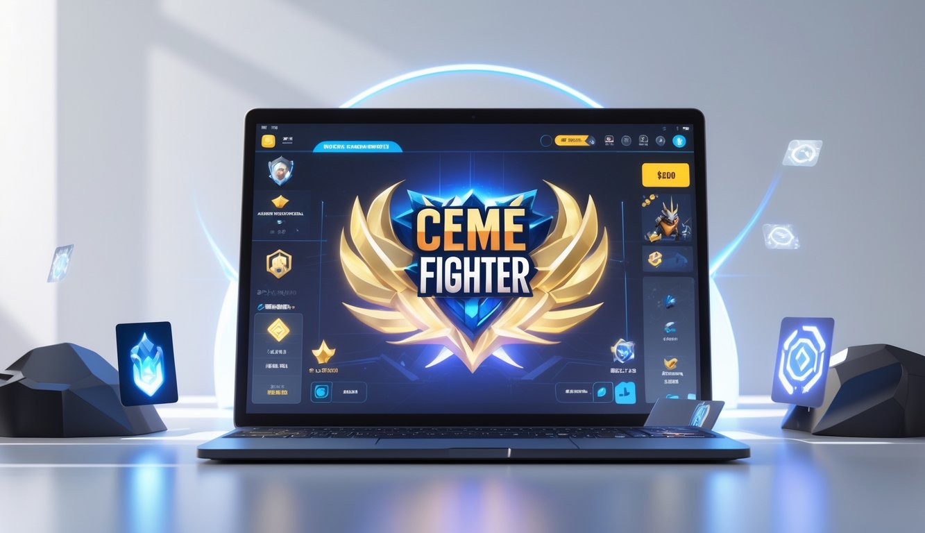 Layar komputer menampilkan permainan kartu online dengan grafik yang tajam dan fitur lengkap.