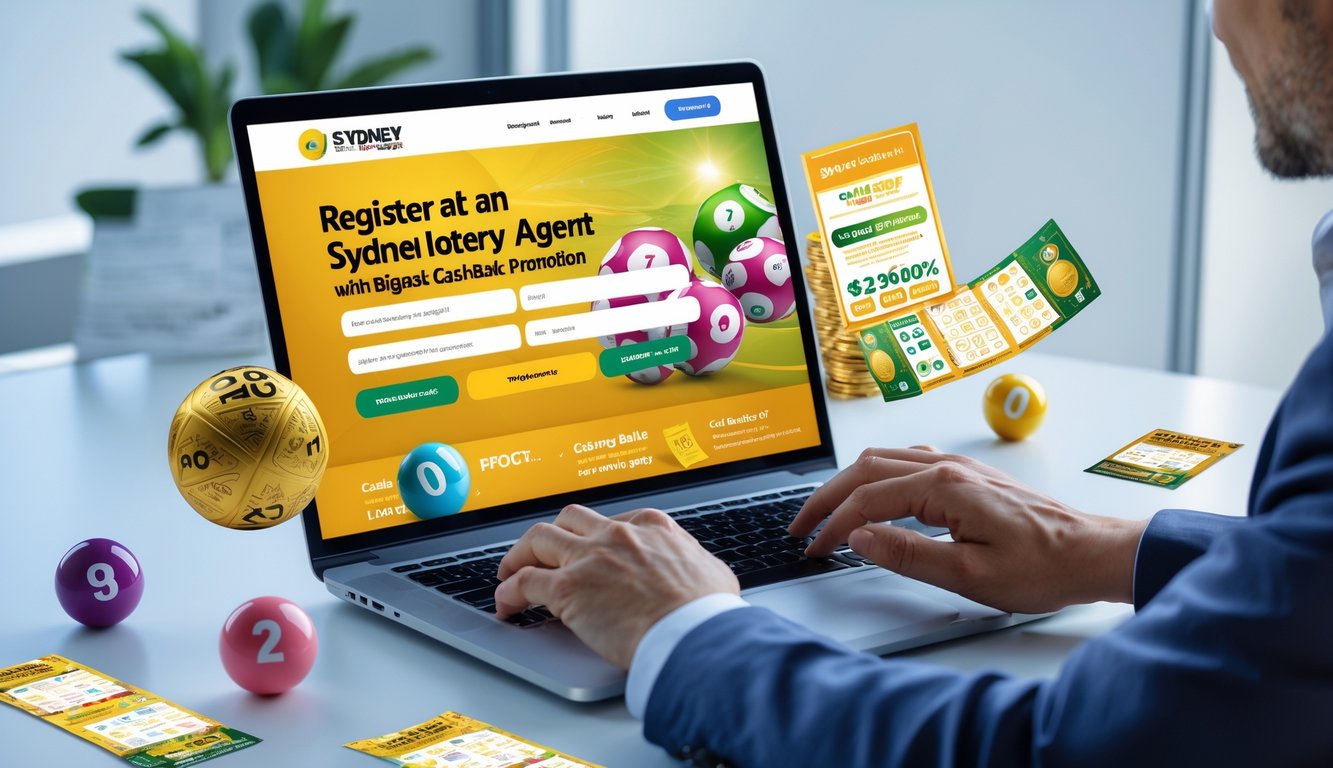 Seseorang sedang menggunakan laptop di meja kerja untuk mendaftar di agen togel online dengan suasana yang cerah dan profesional.