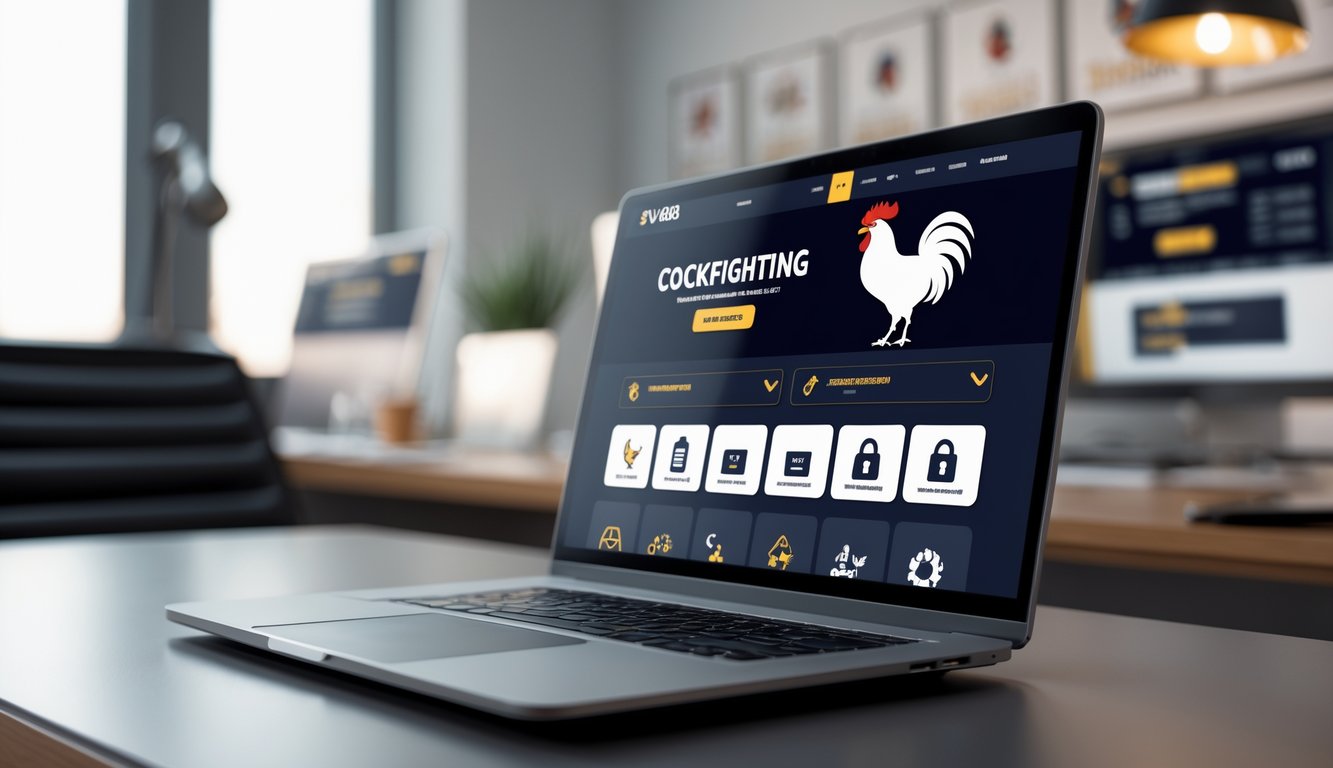 Seseorang menggunakan komputer dengan tampilan situs taruhan online yang menampilkan berbagai metode pembayaran yang lengkap.