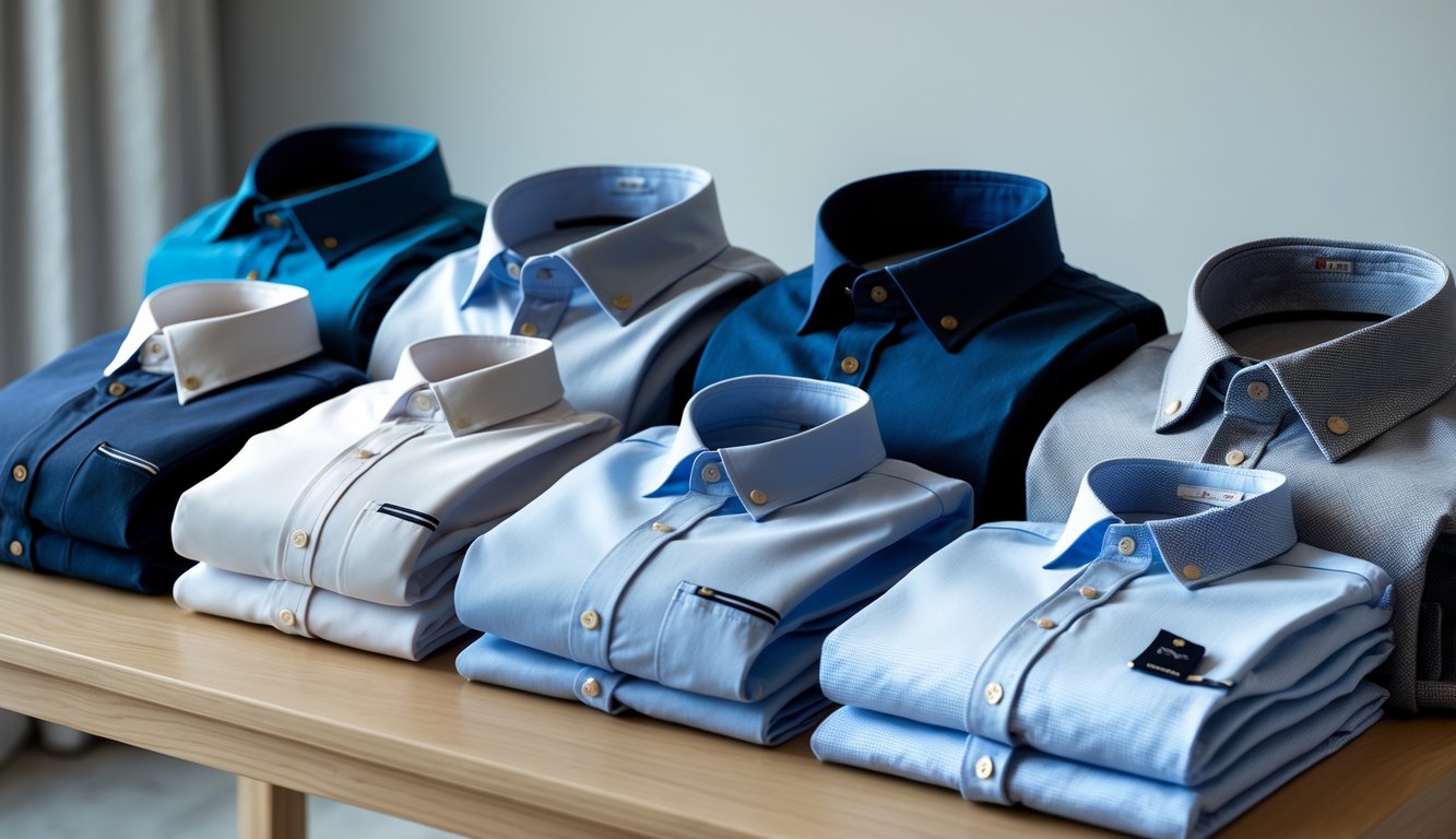 Beberapa jenis baju branded populer yang rapi tersusun di atas permukaan kayu bersih.