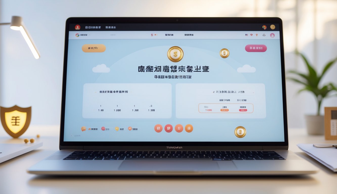 Seorang profesional menggunakan komputer di meja kerja yang rapi dengan layar menampilkan situs lotere online Taiwan yang resmi dan terpercaya.
