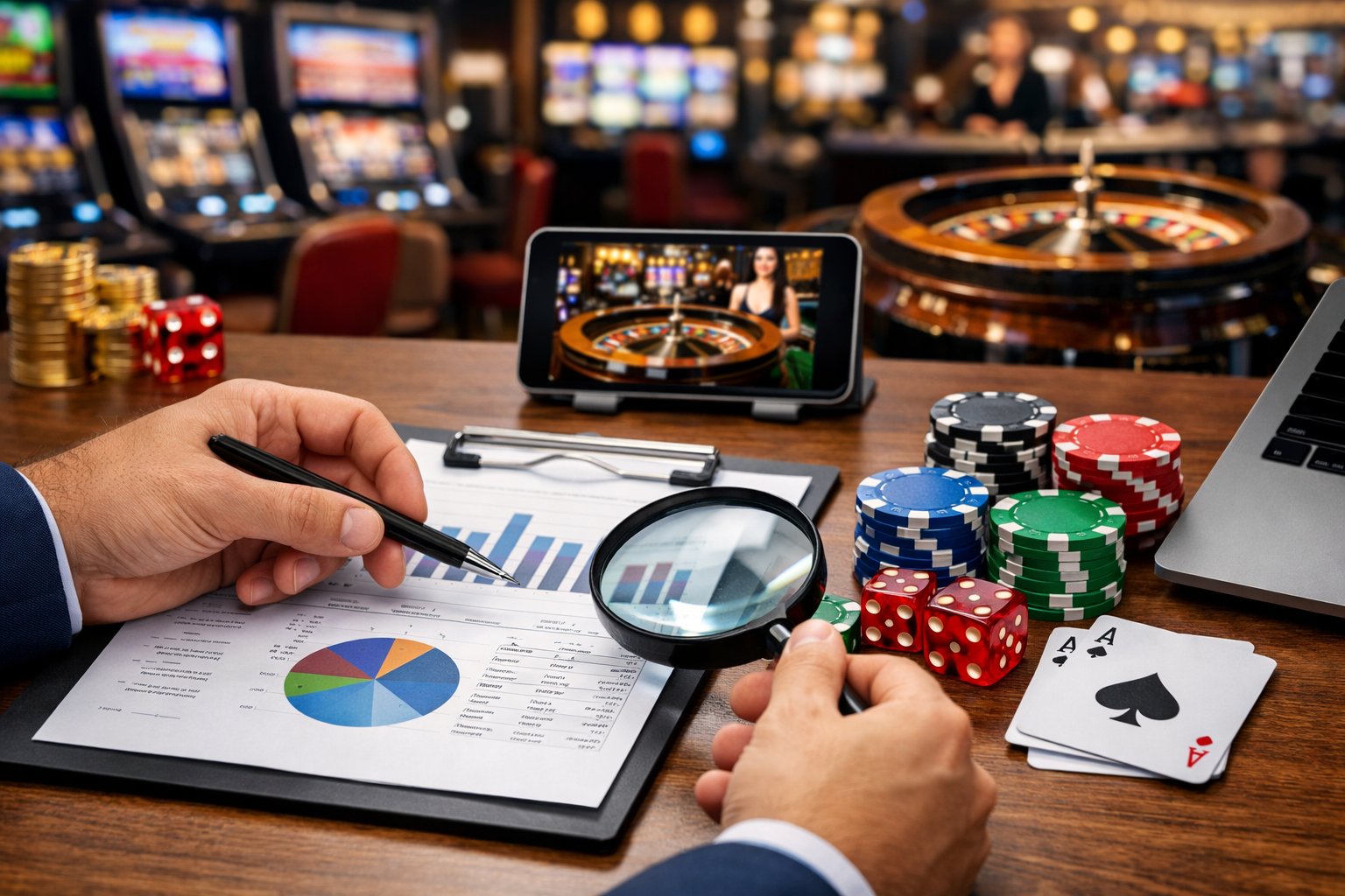 An Illustration Showing A Comparison Between Two Types Of Casino Bonuses With Two Gift Boxes, One Golden And One Silver, Surrounded By Chips And Cards, Balanced On A Scale.