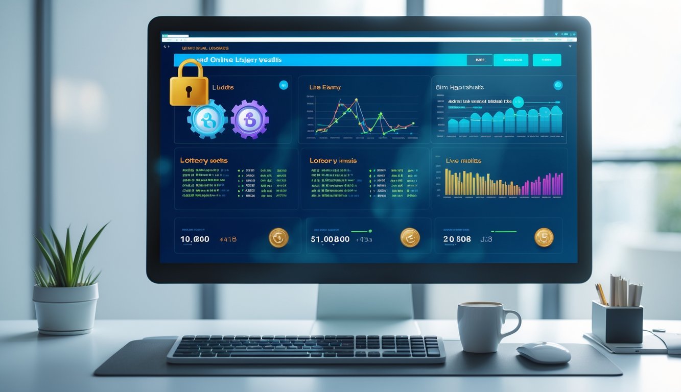 Sebuah ruang kerja modern dengan komputer menampilkan hasil langsung dan statistik lengkap dari permainan togel online.