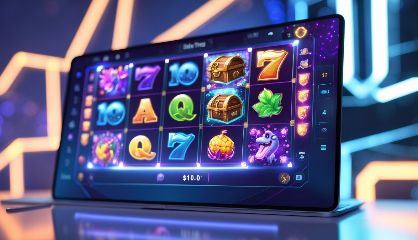 Tampilan layar perangkat dengan koleksi tema permainan slot online yang beragam dan kreatif.