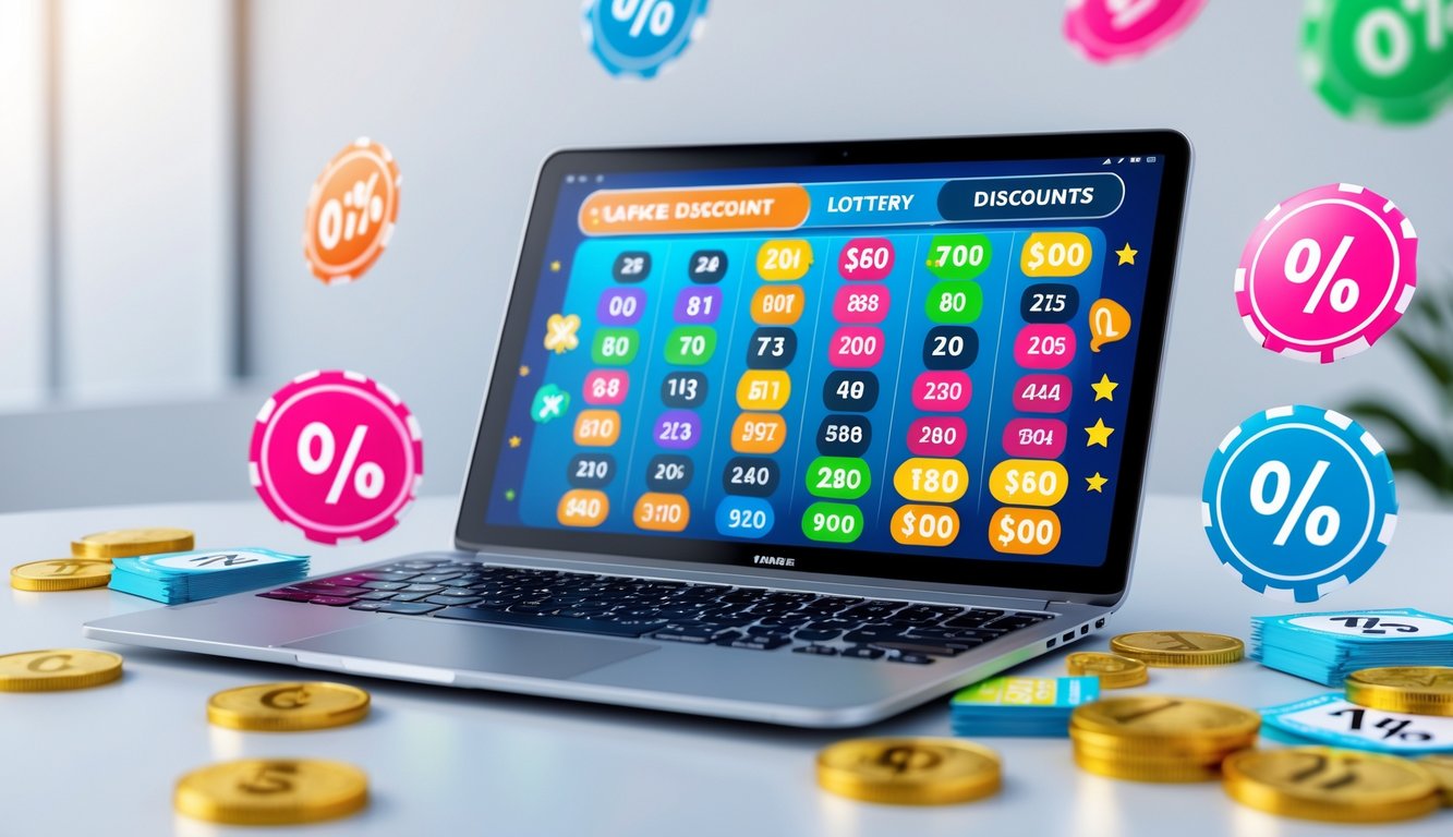 Seorang pengguna mengakses situs togel online dengan tampilan diskon besar di layar perangkat digital.