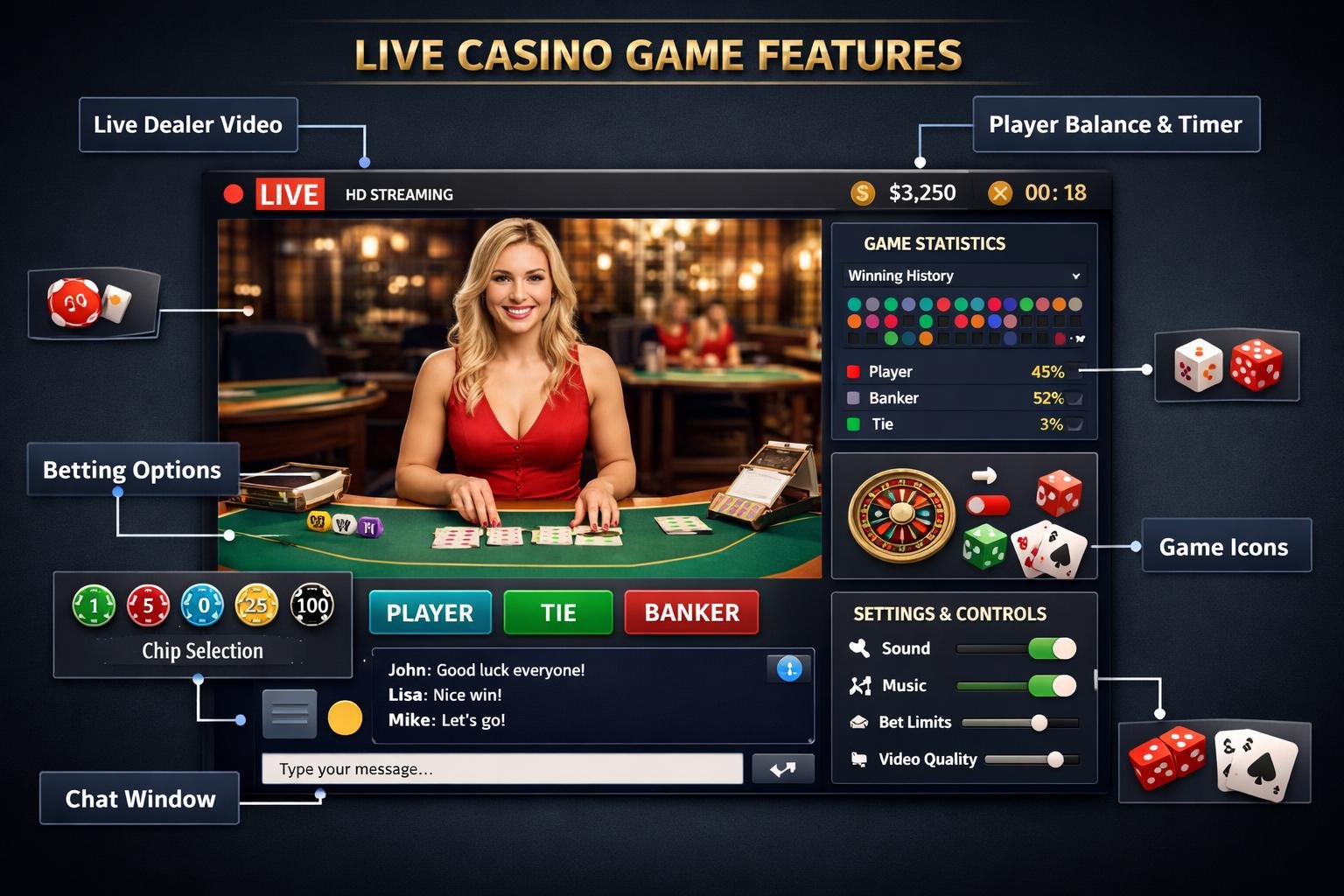 A Control Room With Operators Managing Live Casino Game Streams Using Holographic Interfaces And Digital Screens Showing RealTime Data And Game Feeds.