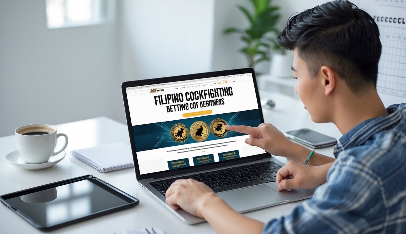 Seseorang sedang belajar menggunakan laptop di meja kerja dengan suasana yang rapi dan terang.