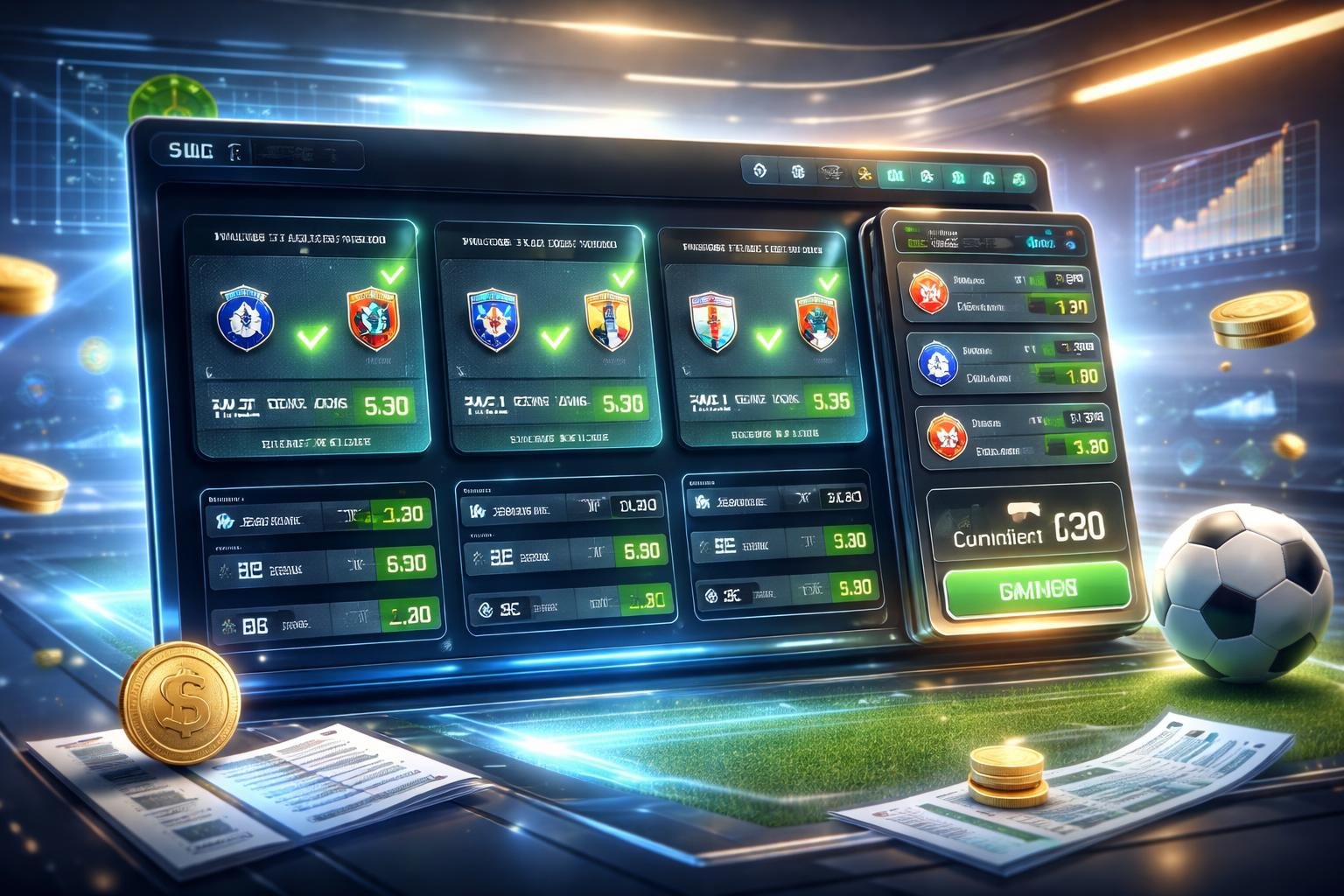 Tampilan antarmuka taruhan bola online dengan pilihan pertandingan untuk memasang taruhan parlay di platform WADUK89.