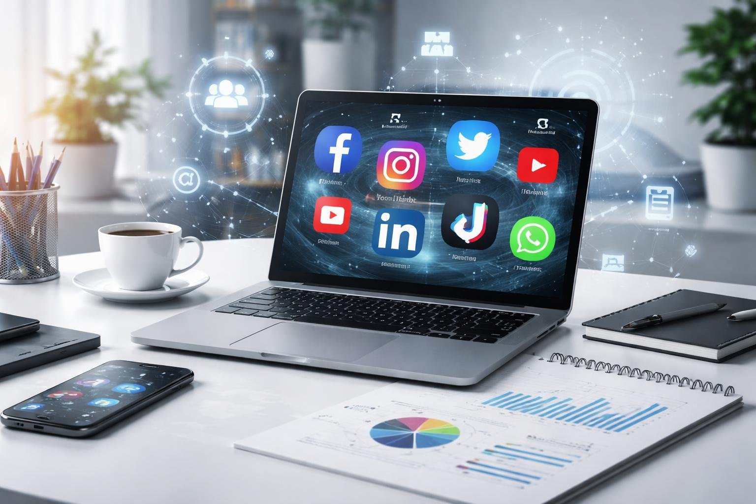 proxy for social media: best proxies and how to buy online 2 professional workspace symbolizing secure social media management with highproxies.