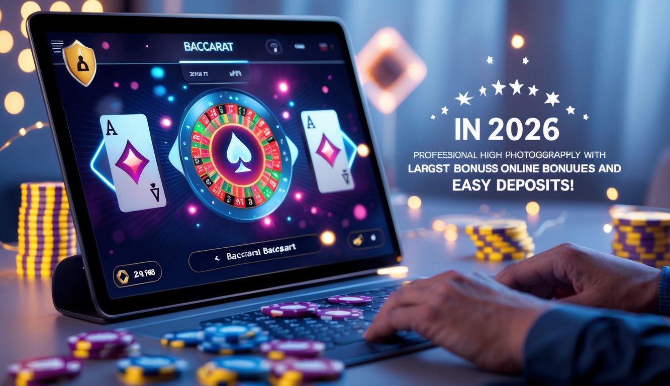 Seseorang menggunakan perangkat digital untuk bermain baccarat online dengan suasana yang modern dan aman.