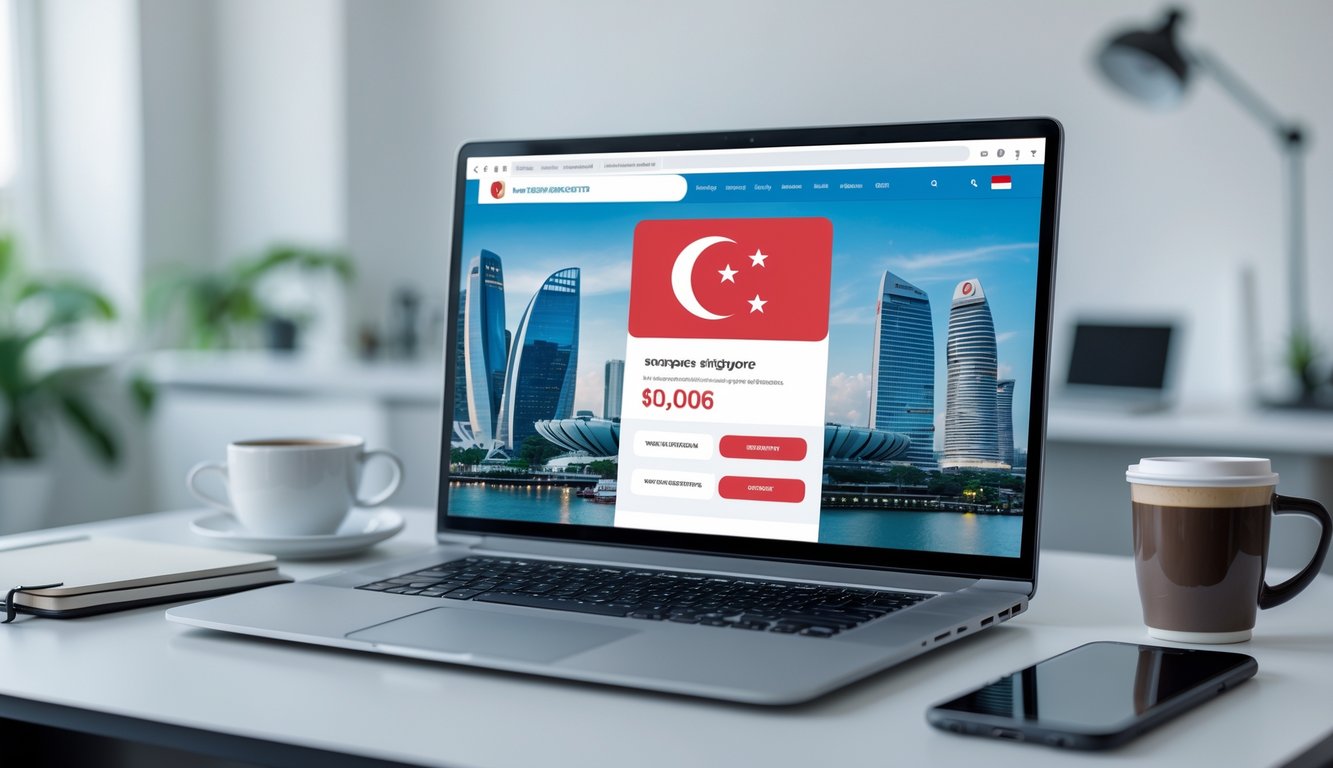 Seorang pengguna sedang membuka situs togel online terpercaya di komputer di ruang kerja yang rapi dan terang.