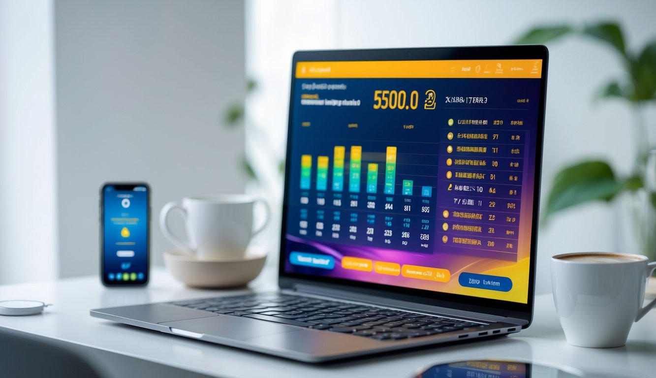 Seorang pengguna komputer dengan layar menampilkan data dan hasil togel online yang diperbarui secara real-time di ruang kerja yang rapi.