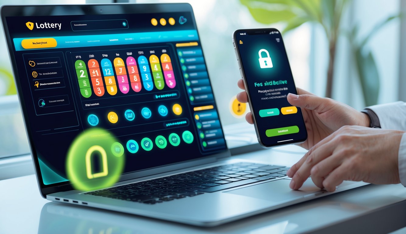 Seseorang menggunakan laptop dan ponsel untuk mengakses situs togel online dengan tampilan transaksi deposit yang cepat dan aman.