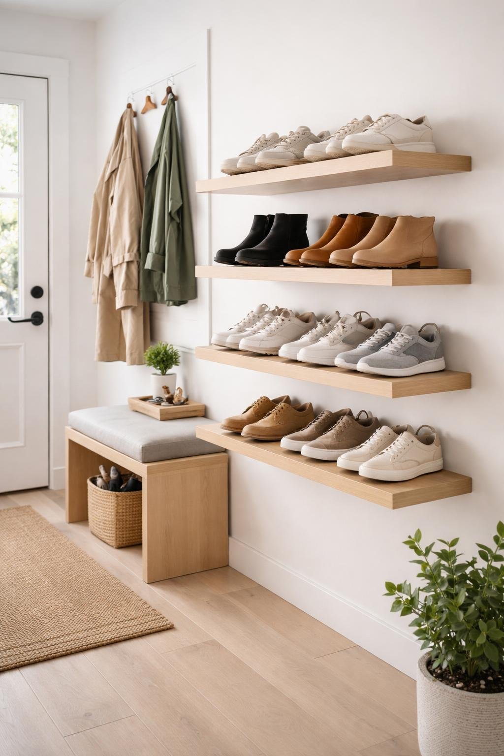 15 Small Entryway Shoe Storage Ideas That Work | Footted
