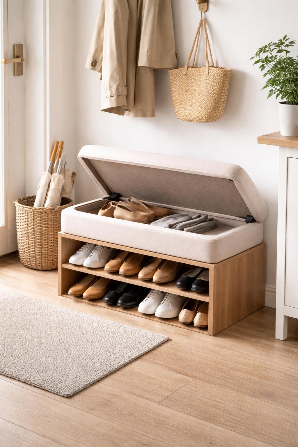 15 Small Entryway Shoe Storage Ideas That Work | Footted