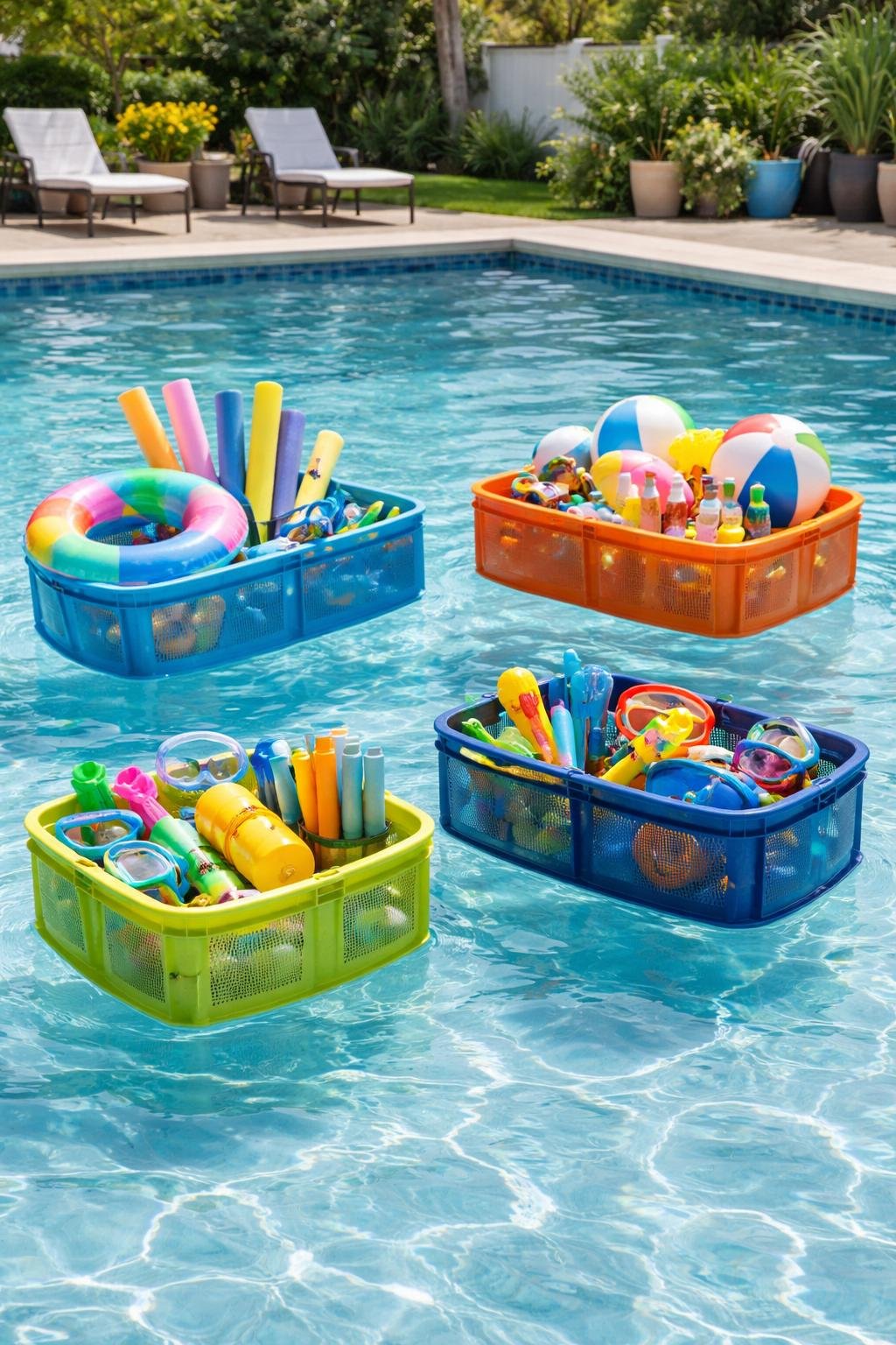 15 Pool Toy Storage Ideas to Keep Things Dry and Organized | Footted