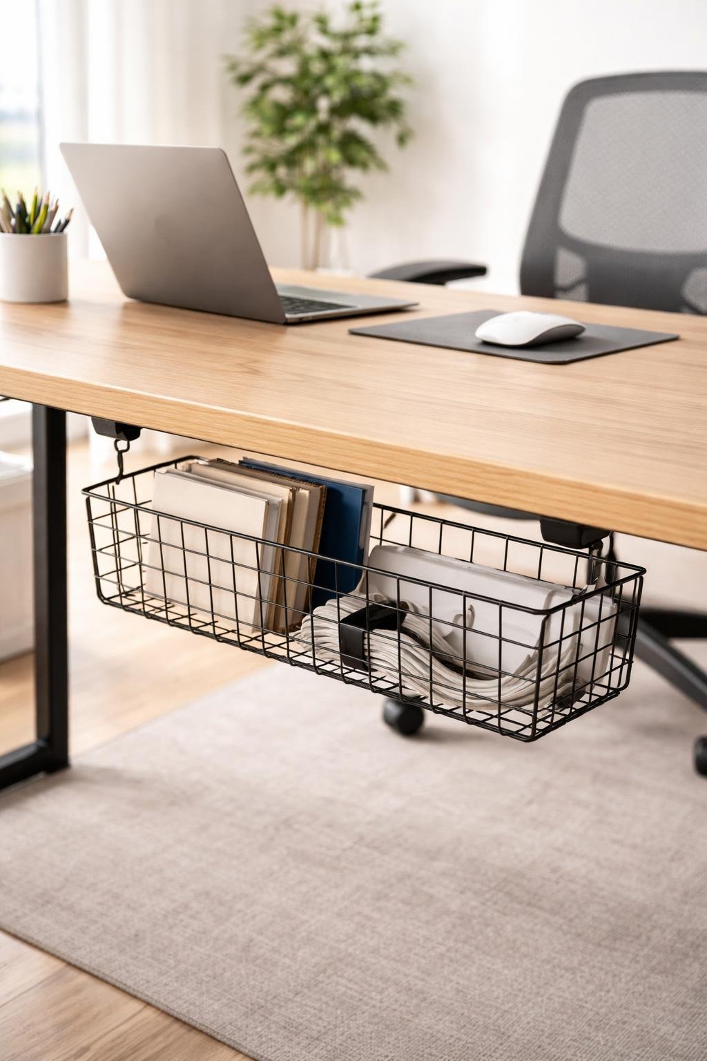 Under Desk Computer Baskets 15 Under Desk Storage Ideas for Maximum Productivity | Footted