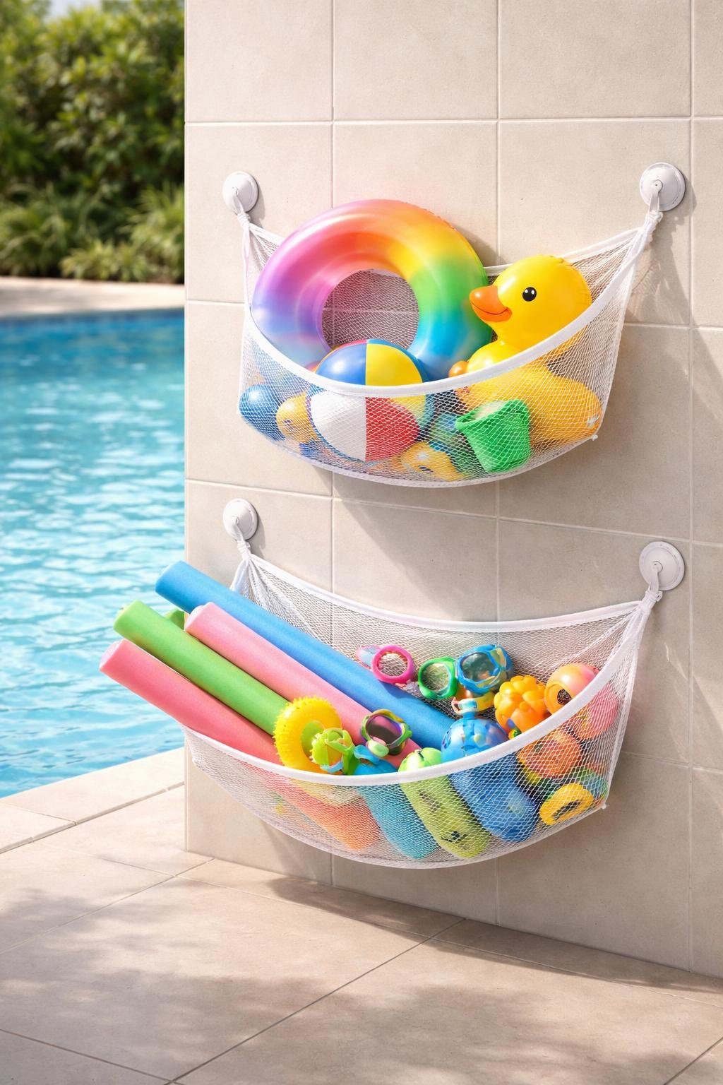 15 Pool Toy Storage Ideas to Keep Things Dry and Organized | Footted