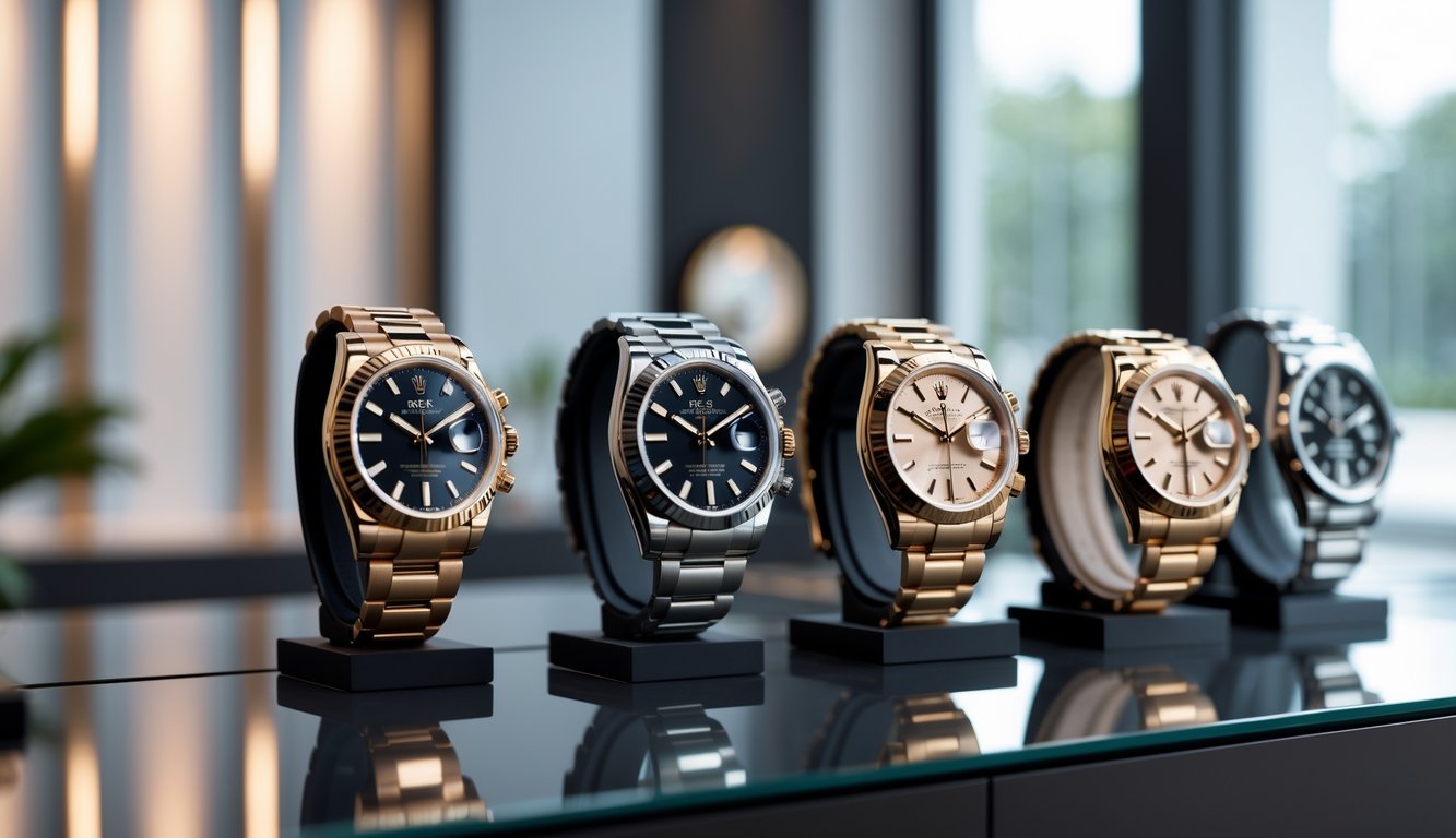 Beberapa jam tangan Rolex terbaru tahun 2026 dipajang di atas meja dalam ruangan yang terang dan elegan.