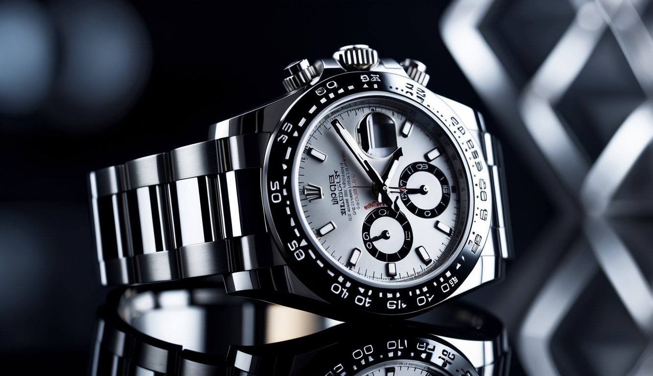 Foto close-up jam tangan Rolex terbaru dengan desain mewah dan teknologi canggih.