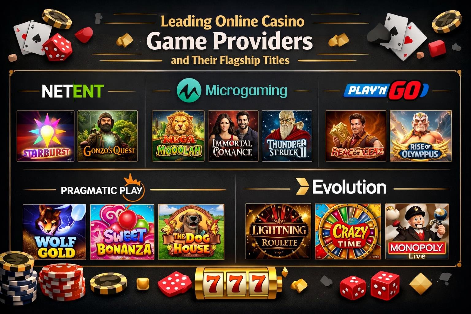 A Digital Casino Scene Showing Various Colorful Slot Machines, Poker Tables, And Roulette Wheels Representing Popular Online Casino Games.