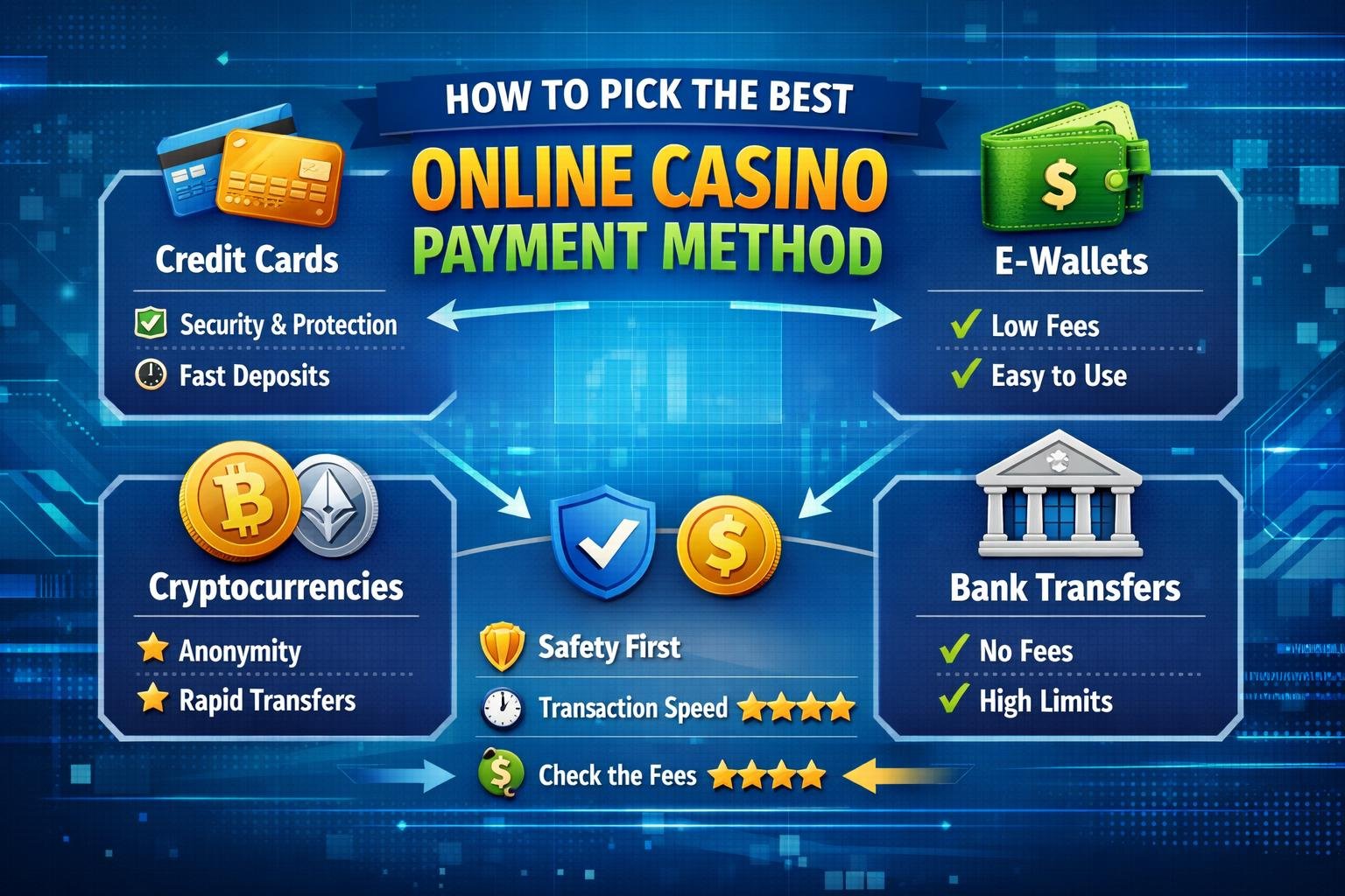 People Considering Different Digital Payment Options With CasinoThemed Elements In The Background.