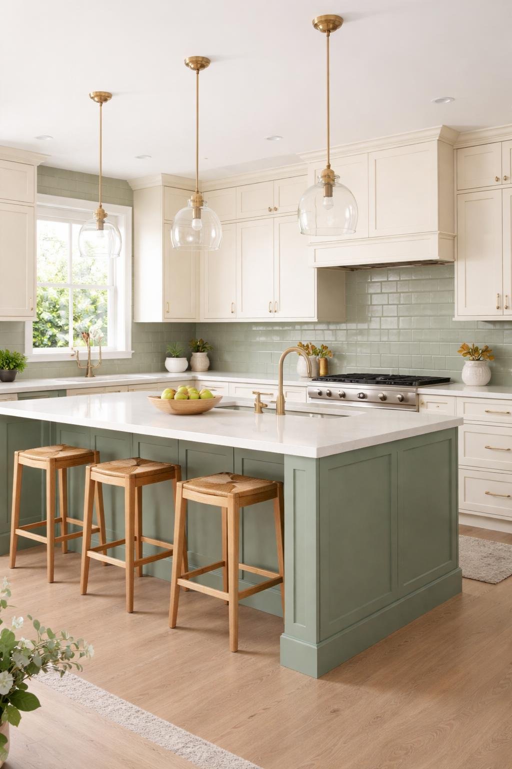15 Sage Green and Cream Kitchen Ideas That Look So Good | Footted