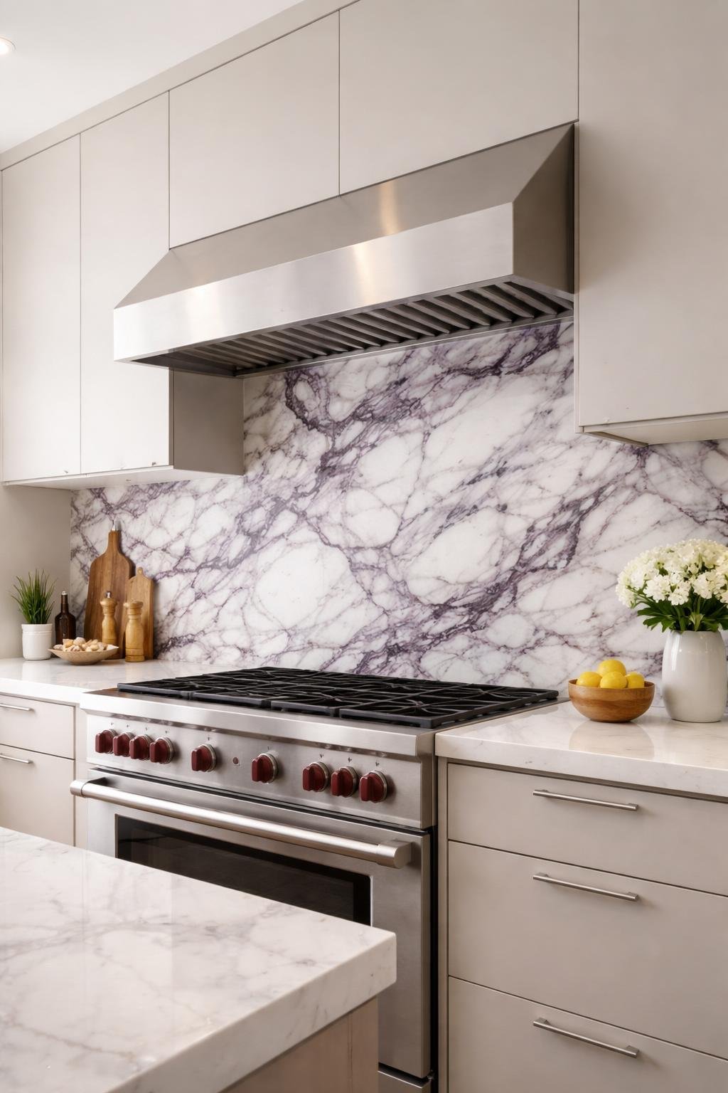 Small Viola Kitchen 15 Viola Marble Kitchen Ideas That Make a Statement | Footted