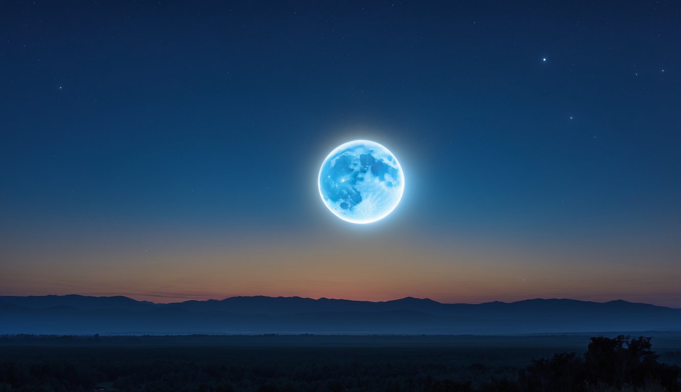 Planet Venus bersinar terang di langit fajar dengan latar pegunungan dan langit yang berubah warna dari gelap ke terang.