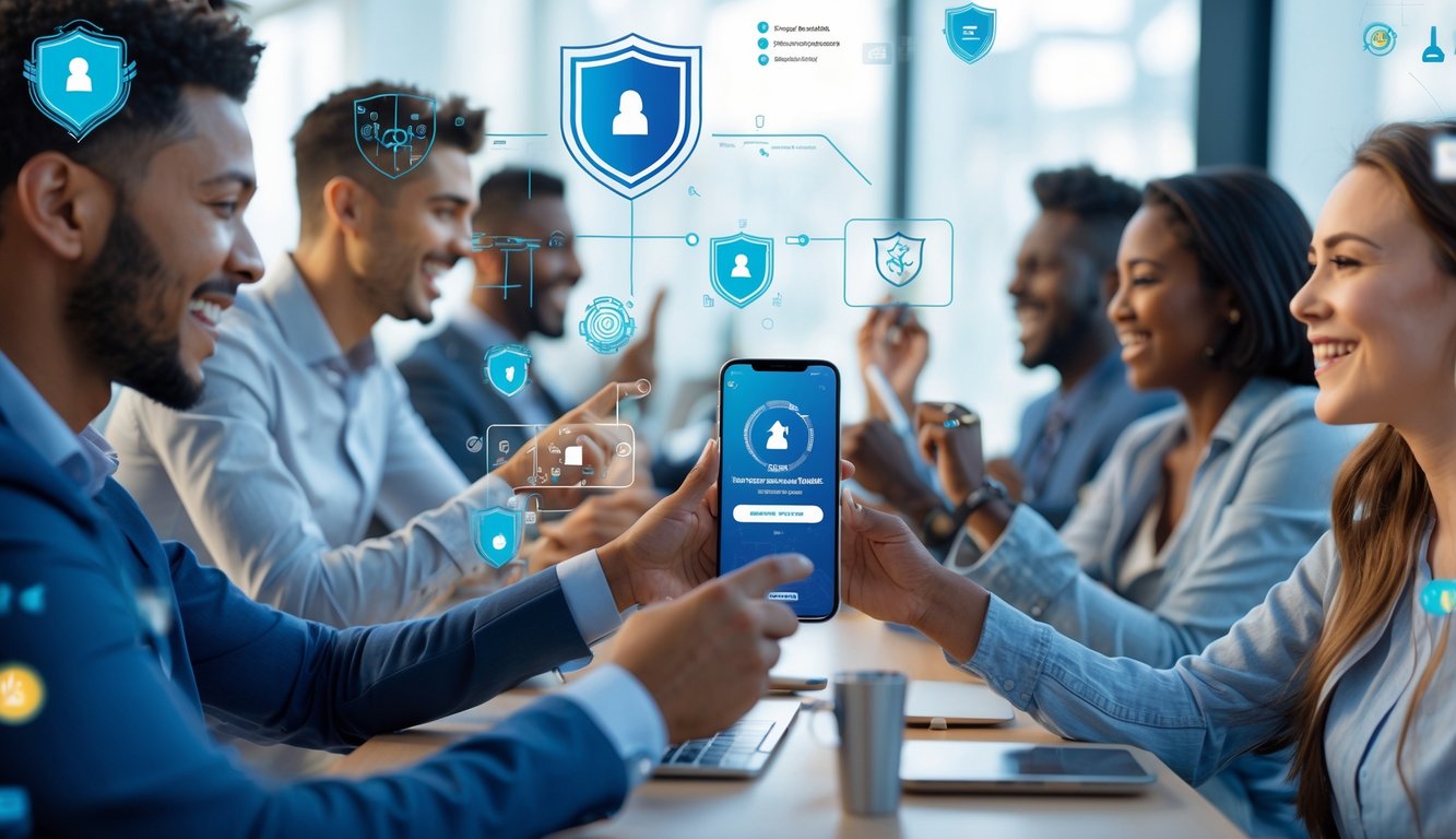 Beberapa orang menggunakan perangkat digital untuk bermain Capsa Online dengan suasana yang aman dan terpercaya.