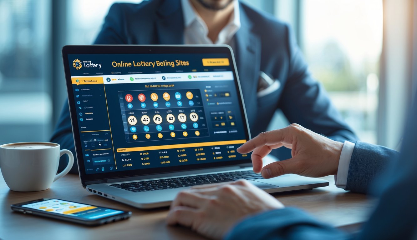 Seseorang menggunakan laptop dan smartphone di meja kerja dengan suasana nyaman, menunjukkan aktivitas taruhan togel online.