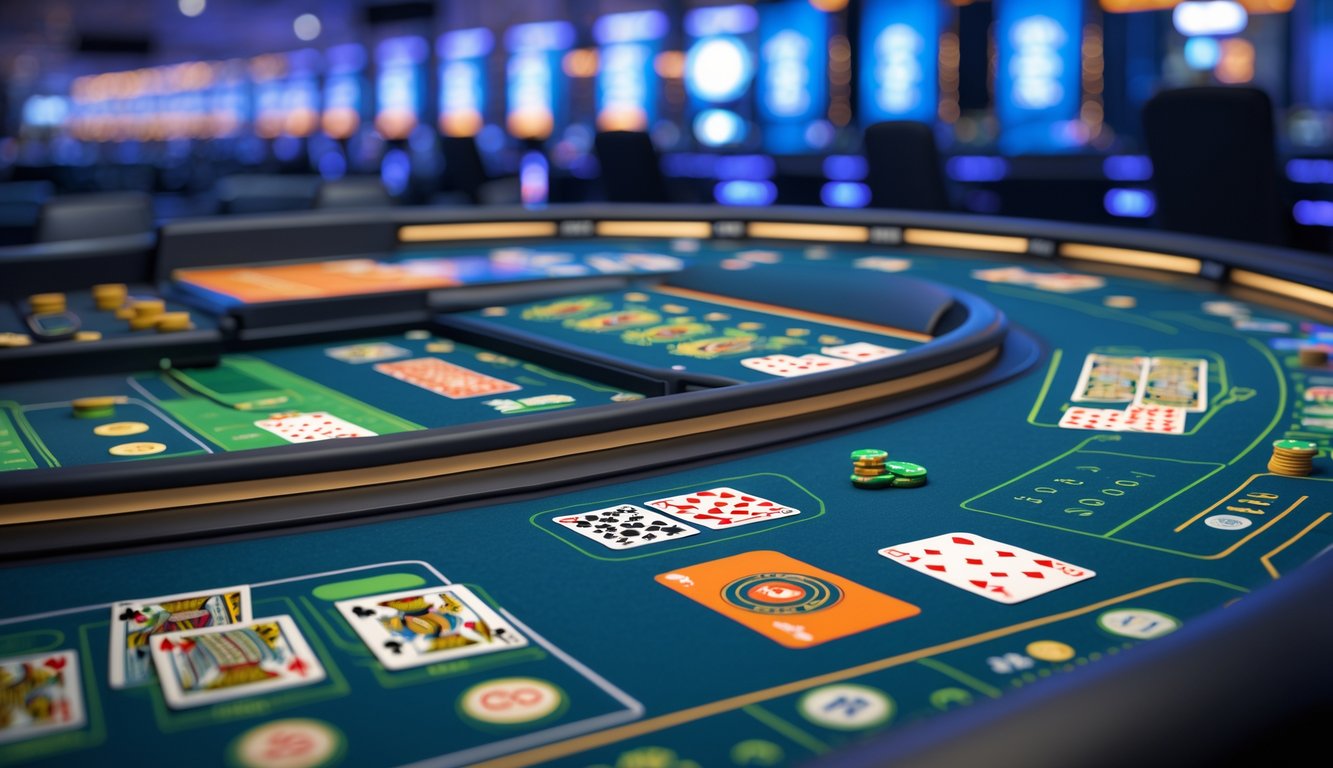 Tampilan antarmuka permainan Capsa online dengan beberapa meja permainan dan elemen jaringan server yang stabil.