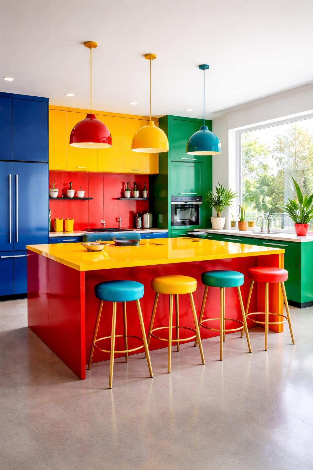 15 Bold & Beautiful Color Drenching Kitchen Ideas | Footted