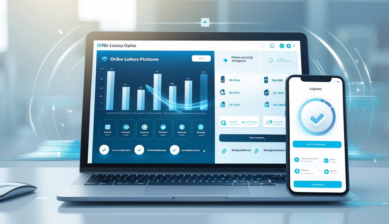 Seorang pengguna melihat layar laptop dan ponsel yang menampilkan antarmuka platform togel online dengan proses cepat dan mudah.